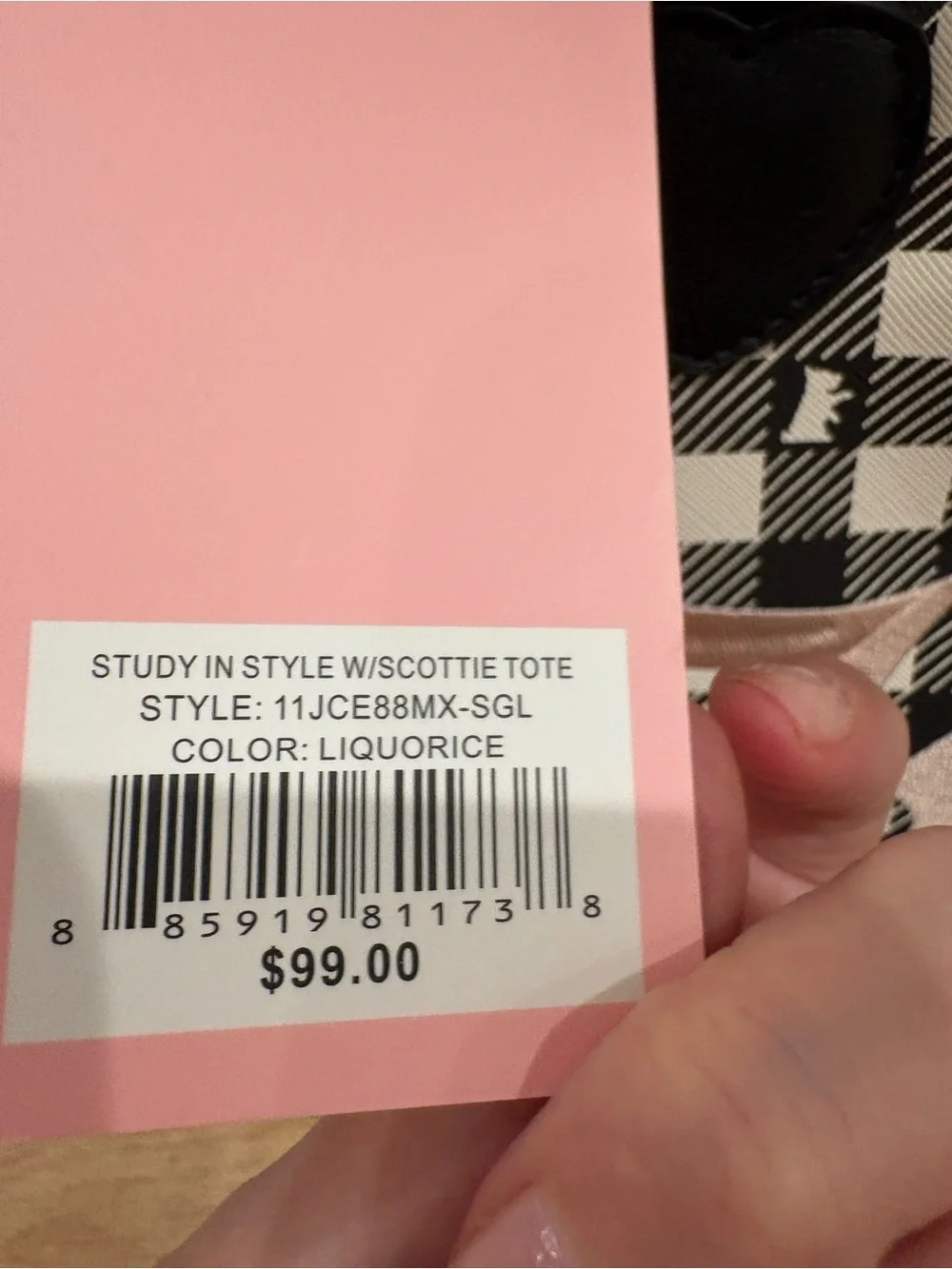 Juicy Couture Study in Style Black & White Scottie Tote